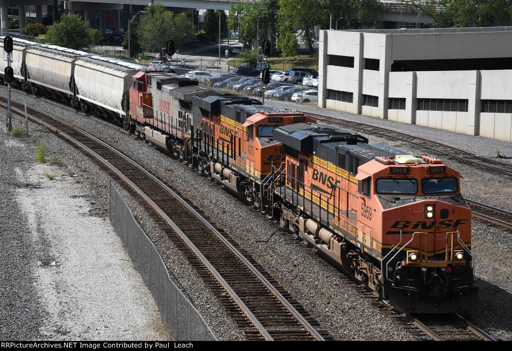 Grain train cruises east